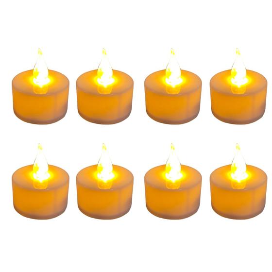Imagem de Kit 8 Velas De Led Simples com Chama Oscilante 4cm