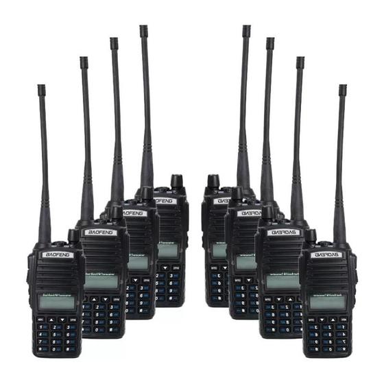 Kit 8 Walkie Talkie Baofeng Uv82 De Longo Alcance Uhf Vhf Com Fone Bandas De Freqüência Uhf Vhf Cor Preto - Radio Comunicação Baofeng Uv82 Imagem de Kit 8 Walkie Talkie Baofeng Uv82 De Longo Alcance Uhf Vhf Com Fone Bandas De Freqüência Uhf Vhf Cor Preto