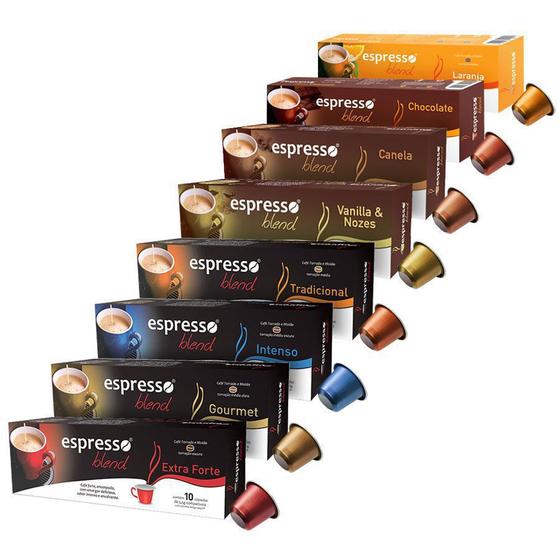 Imagem de Kit 80 Cápsulas para Nespresso Espresso Blend - Cápsulas de Café em Vários Sabores