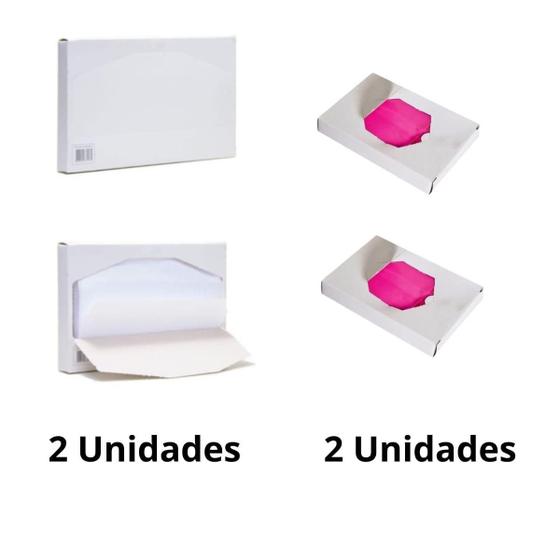 Imagem de Kit 80 Protetor Vaso E 50 Saco Descarte Absorvente Feminino