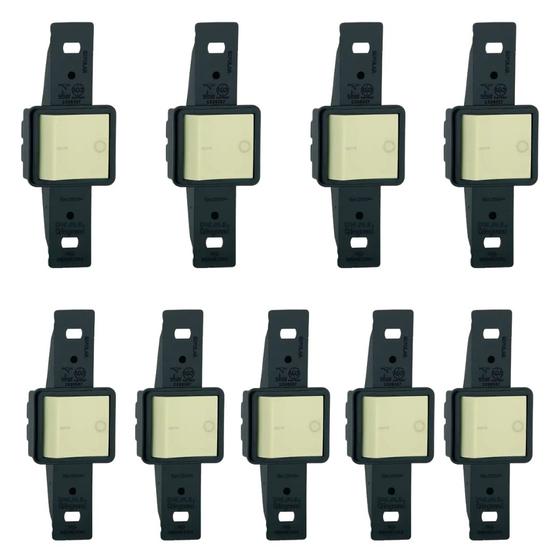 Imagem de Kit 9 Interruptor Duplo Bipolar Simples 10a 250v Pial Embutir