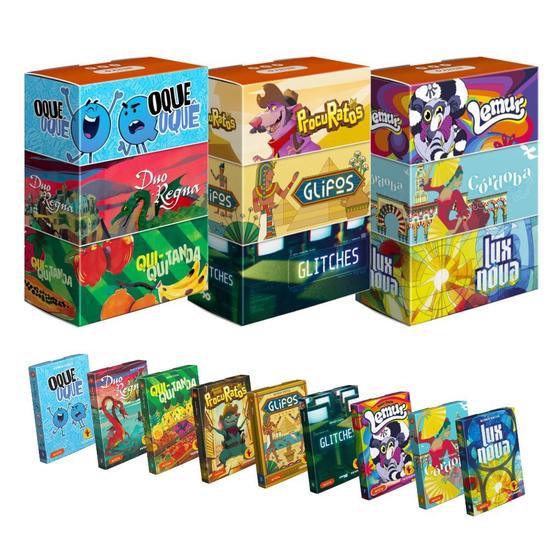 Imagem de Kit 9 Jogos Linha Micro Papergames + 3 Boxes - Até Lux Nova