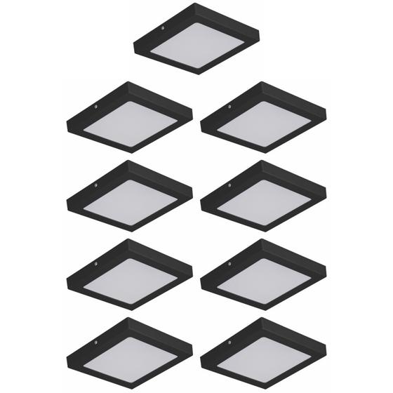 Imagem de Kit 9 Luminárias sobrepor 21x21 LED Branco Frio - G-Light