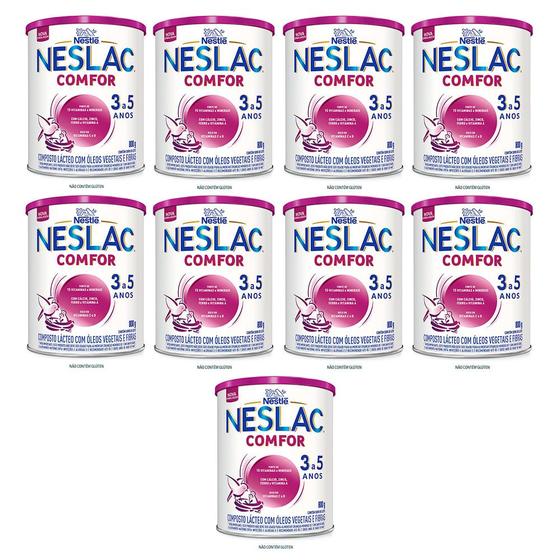 Imagem de Kit 9 Neslac Comfor Composto Lácteo 800g