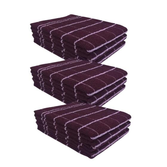 Imagem de Kit 9 panos de prato teka chef premium atoalhado 100% algodão 45 x 70cm