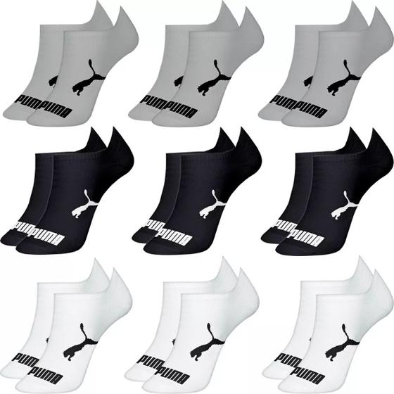 Kit 9 Pares Meias Puma Sapatilha Algodão Cano Baixo Meia Soquete Adulto Masculino Feminino Original Imagem de Kit 9 Pares Meias Puma Sapatilha Algodão Cano Baixo Meia Soquete Adulto Masculino Feminino Original