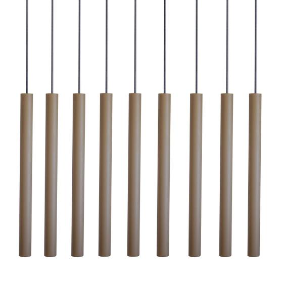 Imagem de Kit 9 Pendente Luminária Tubo Fendi 50 Cm