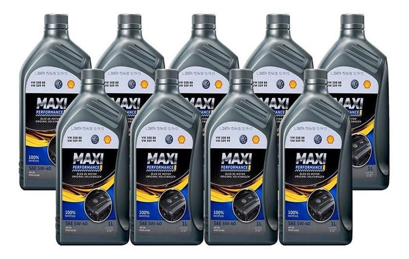 Imagem de Kit 9 Shell Maxi Performance 5w40 Volks 508/509