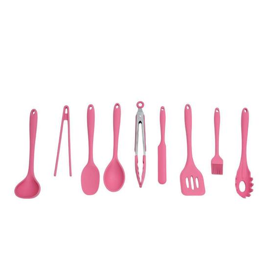 Imagem de Kit 9 Utensílios Cozinha Silicone Completo Multiuso - Oikos