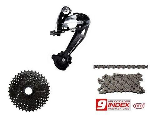 Imagem de Kit 9 Velocidades Cambio Cassete 11-36d Corrente 9v Mtb