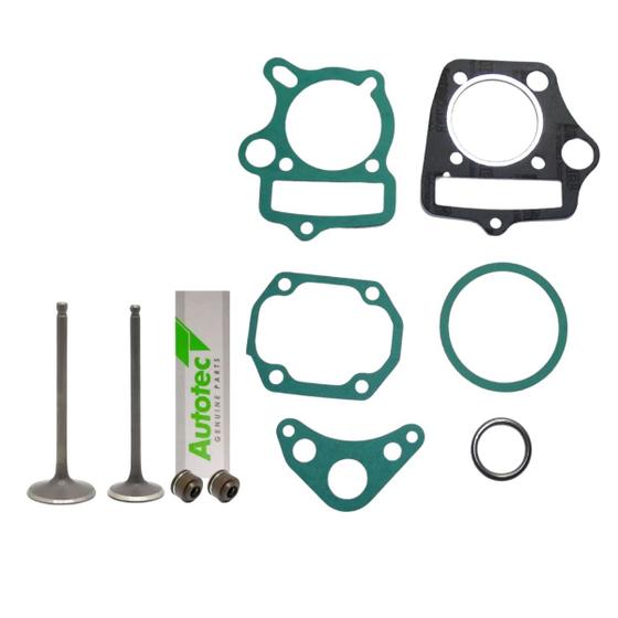 Imagem de Kit A Junta Superior e Valvulas Admissao Escape Honda C100 BIZ Dream