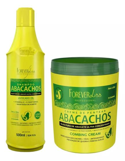 Imagem de Kit Abacachos Shampoo 500ml +Creme Pentear 950g Forever Liss