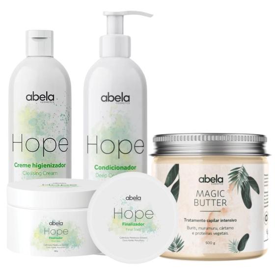 Imagem de Kit Abela HOPE Shampoo Condic Finaliz e Magic Butter 500g