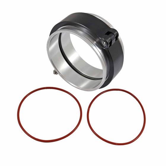 Imagem de Kit Abraçadeira V-Band com Flanges Aluminio 4" - Cód.11628