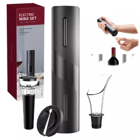 Kit Abridor De Vinho Elétrico 4 em 1  Pronta Entrega