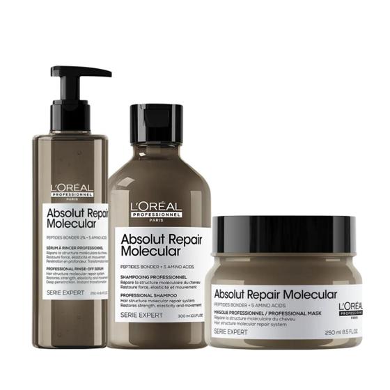 Imagem de Kit Absolut Repair Molecular Sh 250ml + Sérum 250ml + Masc 250ml