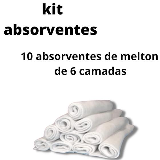 Imagem de kit absorvente de melton para fralda ecológica