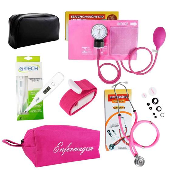 Imagem de Kit Academico da Enfermagem  com Termometro Digital e Necessaire