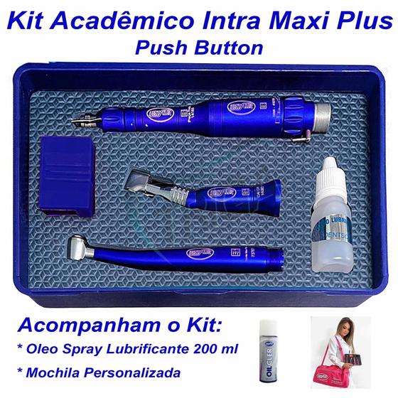 Imagem de Kit Acadêmico Necta Maxi Plus III - Push Button, Intra, 3 Sprays Cor: Azul