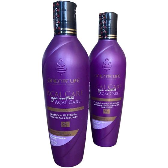 Imagem de Kit Açaí Care 1 Shampoo 1 Condicionador 300ml Oriente Life