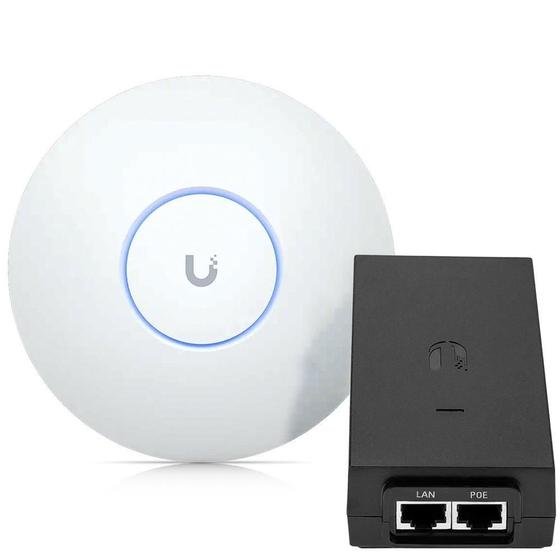 Imagem de Kit Access Point Ubiquiti Wifi 6 2.4/5Ghz 3Gbps+Fonte Poe