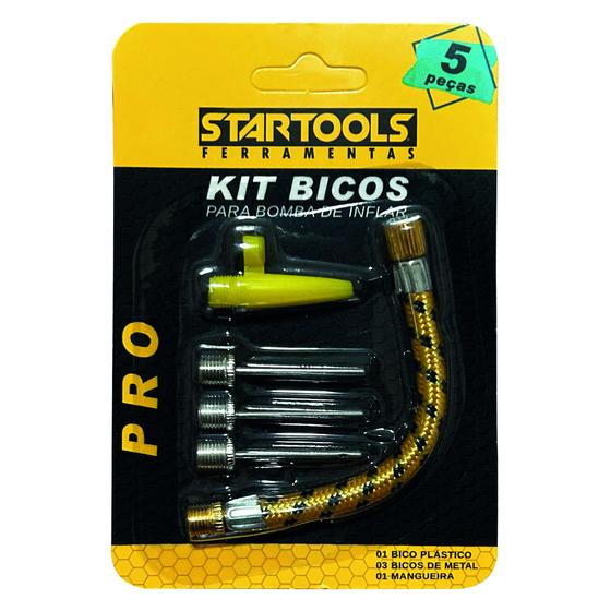 Imagem de Kit Acessórios de Bomba de Ar Bicos Para Encher Inflar Bolas Boias Piscina 5 Peças