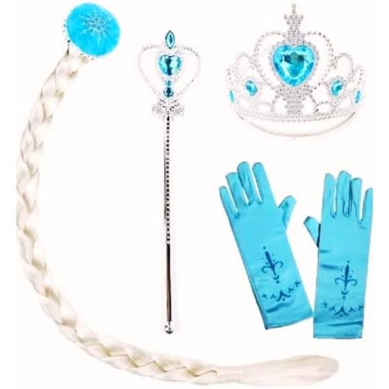 Imagem de Kit Acessórios Infantil Fantasia Princesa Elsa Frozen 4