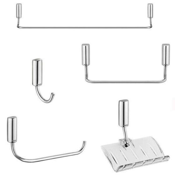 Kit acessórios para Banheiro com 5 Peças Docol Idea Menor preço em Kit acessórios para Banheiro com 5 Peças Docol Idea