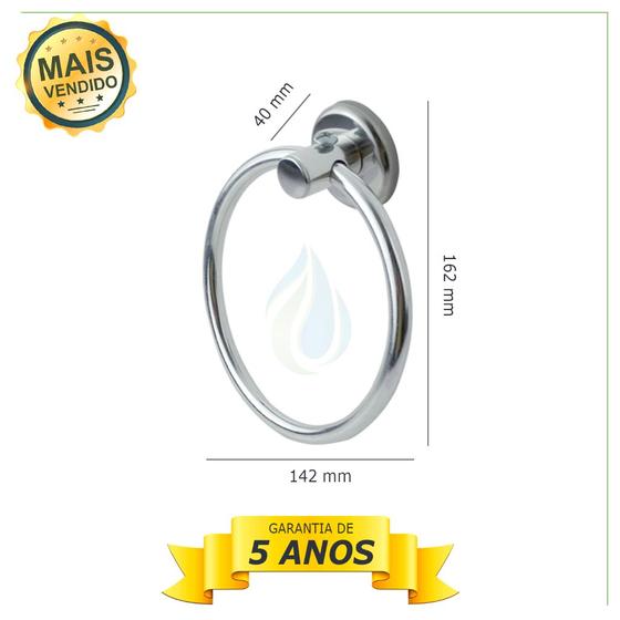 Imagem de Kit Acessórios Para Banheiro Inox Metal Cód. 9910