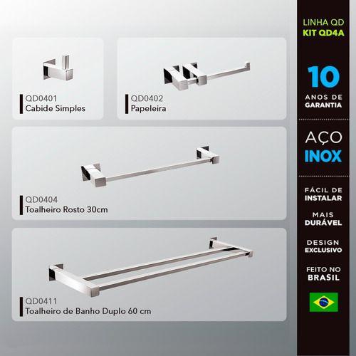Kit Acessórios Para Banheiros 4 Peças Inox - Kromus Kitqd4a é ruim? Kit Acessórios Para Banheiros 4 Peças Inox - Kromus Kitqd4a é boa?