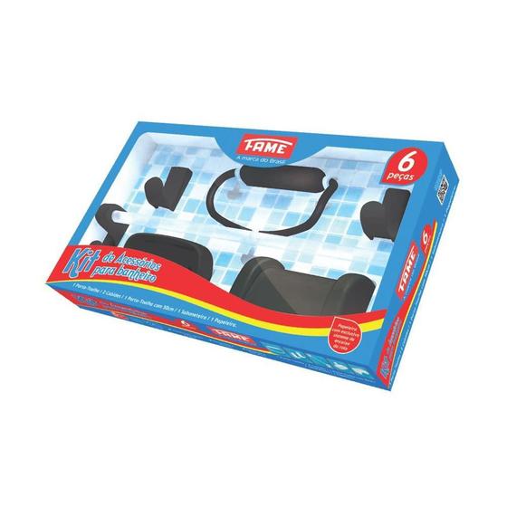 Imagem de Kit Acessórios Plásticos Fame Preto 5 Anos Garantia