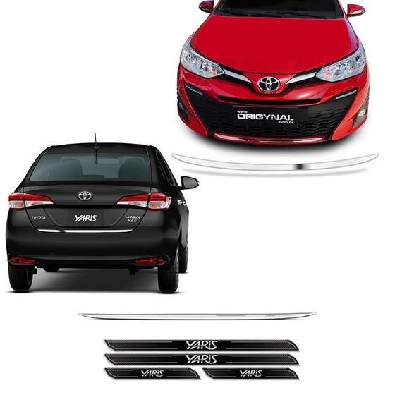 Imagem de Kit Acessórios Yaris Sedan 18/19 Frisos + Soleira Protetora