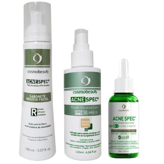 Kit Acne Spec Para Pele Oleosa Cosmobeauty Antiacne Magazine Luiza