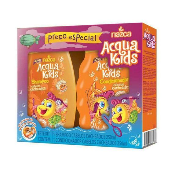 Imagem de Kit Ácqua kids 1 shampoo e 1 condicionador Mamão Papaia - Nazca