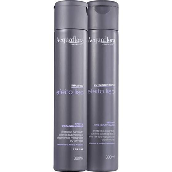 Kit Acquaflora Efeito Liso Shampoo+Condicionador 300ml - Kit Shampoo e ...