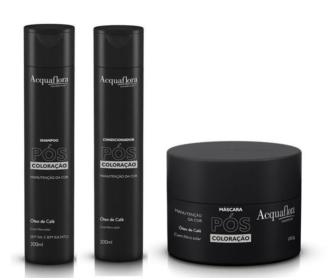 Kit Acquaflora Pós Coloração Shampoo+Condicionador300ml+Máscara250g Menor preço em Kit Acquaflora Pós Coloração Shampoo+Condicionador300ml+Máscara250g