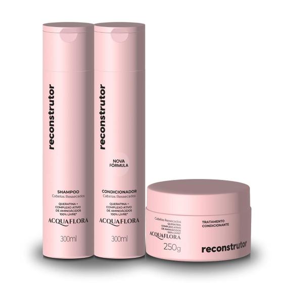 Imagem de Kit Acquaflora Reconstrutor  Shampoo + Cond. 300ml + Masc. 250g