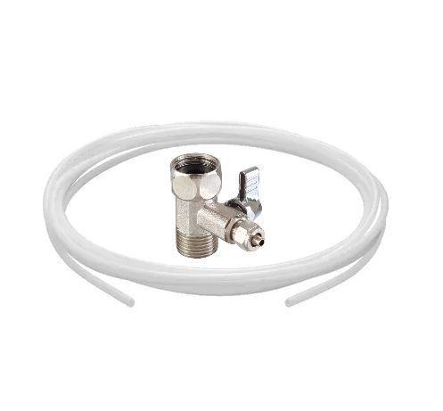 Kit Adaptador 1/2" p/ 1/4" com registro e Mangueira de 5 Mts Menor preço em Kit Adaptador 1/2" p/ 1/4" com registro e Mangueira de 5 Mts