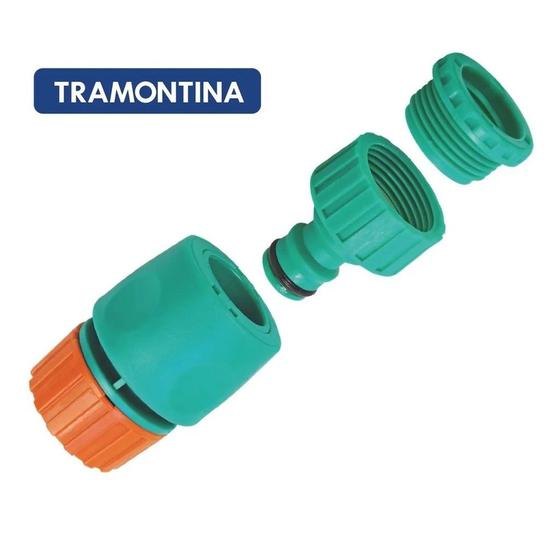 Kit Adaptador Torneira 3/4 E 1/2 Tramontina + Engate Rápido Menor preço em Kit Adaptador Torneira 3/4 E 1/2 Tramontina + Engate Rápido