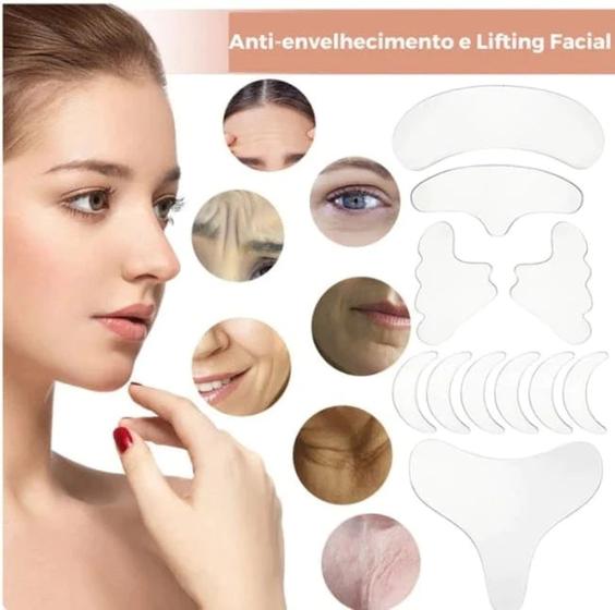 kit Adesivo De Silicone Reutilizável Anti-rugas, Face, Queixo, Bochechas, Rugas, Remoção De Rugas Menor preço em kit Adesivo De Silicone Reutilizável Anti-rugas, Face, Queixo, Bochechas, Rugas, Remoção De Rugas