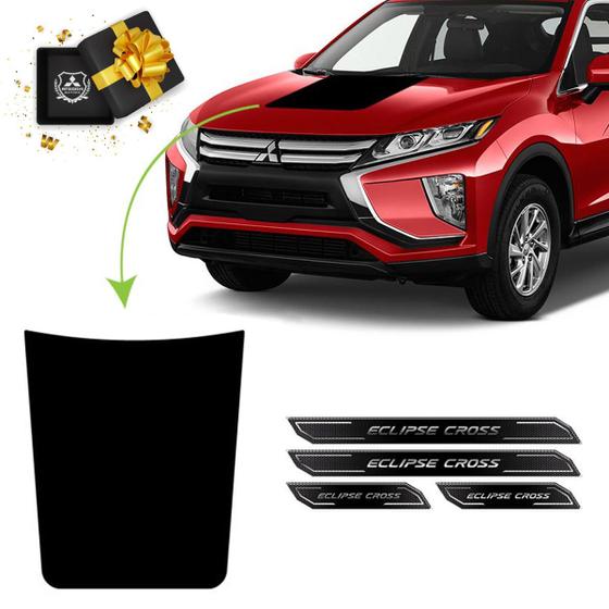 Imagem de Kit Adesivo Do Capô Black Eclipse Cross + Soleira Protetora