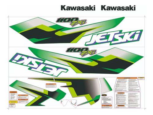 Imagem de Kit Adesivo Faixa Jet Ski Kawasaki Zxi 1100 96 Verde