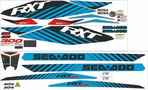 Imagem de Kit Adesivo Faixa Jet Ski Seadoo Rxt 300 2016 Azul