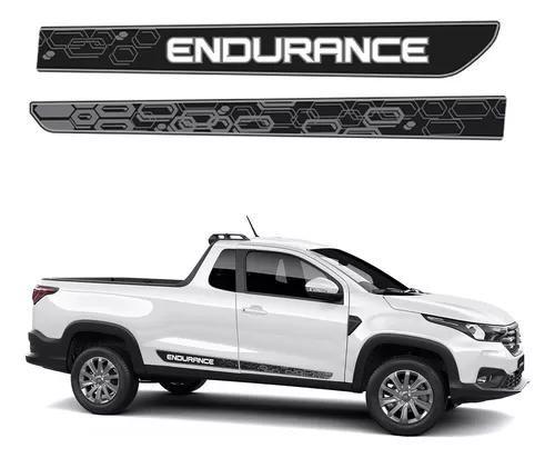 Imagem de Kit Adesivo Faixa Lateral Fiat Strada Endurance 2021 Preto