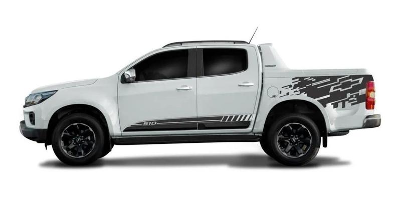 Imagem de Kit Adesivo Faixa Lateral Nova S10 Sport Caçamba 2012 A 2021