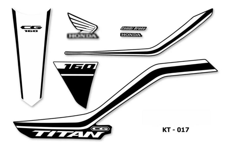 Imagem de Kit Adesivo Faixa Personalizado Cg Titan 160 2018/2019 - 17