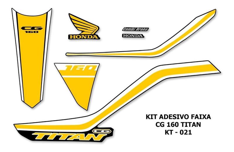 Imagem de Kit Adesivo Faixa Personalizado Cg Titan 160 2018/2019 - 21