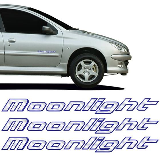 Imagem de Kit Adesivo Peugeot Moonlight 206 2007/2008 Azul Resinado