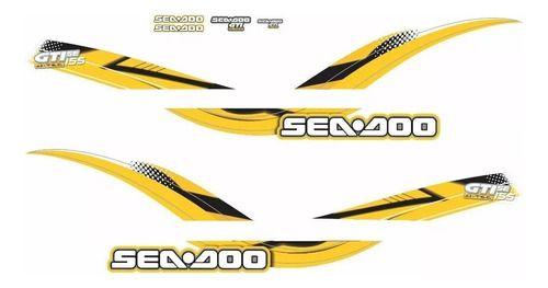 Imagem de Kit Adesivo Sea Doo Gti 155 Para Jet Ski , Cor: Amarelo