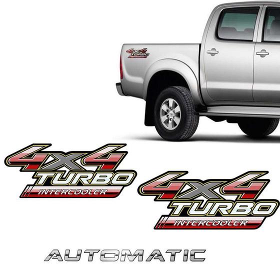 Imagem de Kit Adesivos 4x4 Turbo Intercooler Hilux 09/12 + Automatic